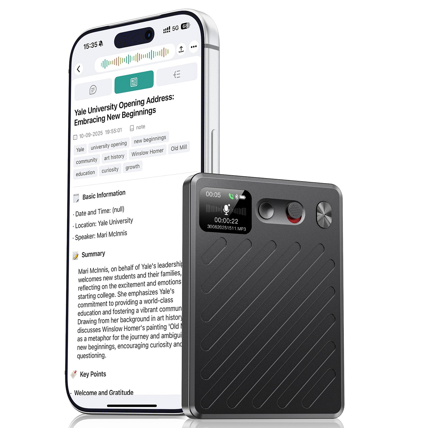 Ailith RecNote AI Recording Device